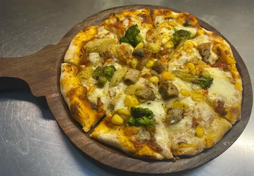 Mixed Veg Pizza [9 Inches, Thin Crust, Handcraft]