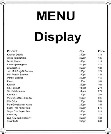 Chheda Dry Fruits menu 