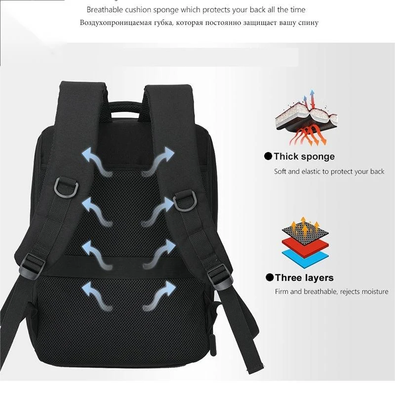Anti-diefstal rugzak heren dames business mode veilig waterdicht elegant design ideaal voor reizen en werk gegarandeerde bescherming