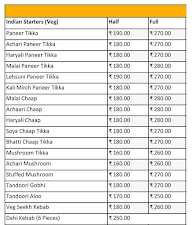 Siddharth's Kitchen menu 1