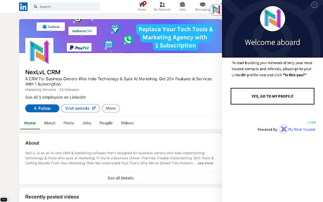 LinkedIn Plugin For NexLvL CRM