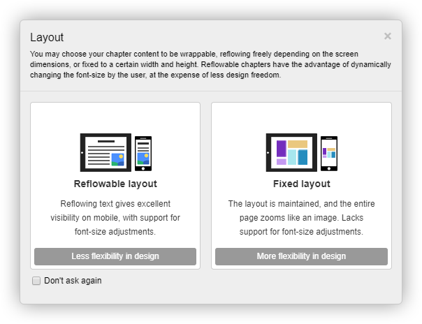 Ebook layouts