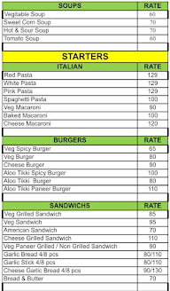 Rock & Dine Cafe & Restaurant menu 1