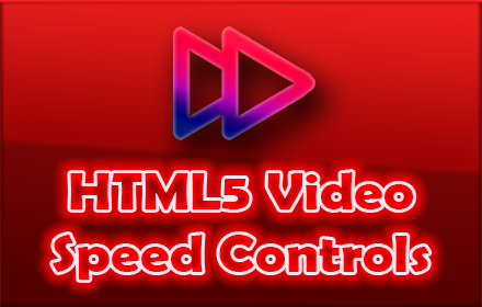 HTML5 Video Speed Controls small promo image