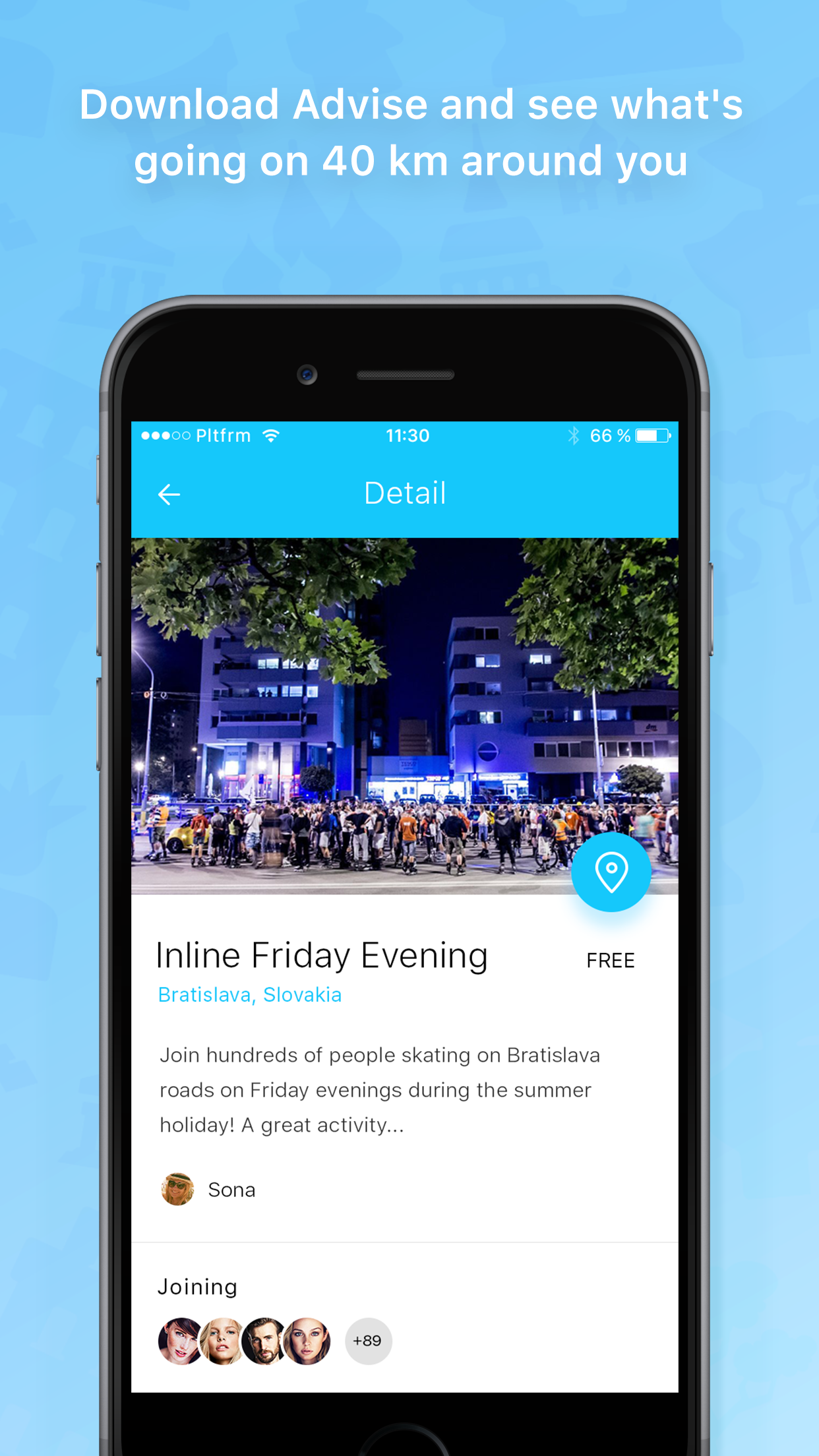 Android application Eventland - events, things to do near me screenshort