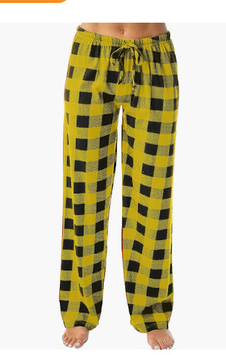 Title 8, Womens Drawstring Plaid Print Trousers Casual ...