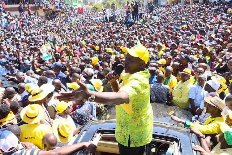 Deputy President William Ruto addressing Nakuru residents on January 27, 2021.