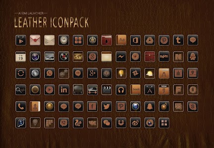 Leather Atom Iconpack screenshot 0