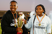 Royal AM chairperson Andile Mpisane (left) with his mother and president of the club Shauwn Mkhize.