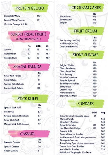 Giani menu 