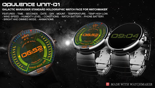 Opulence Unit 01 Watch face