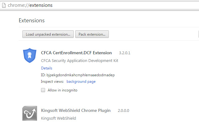 CFCA CertEnrollment.DCF Extension chrome extension