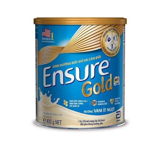 Sữa bột Abbott Ensure Gold Hương Vani ít ngọt 400g