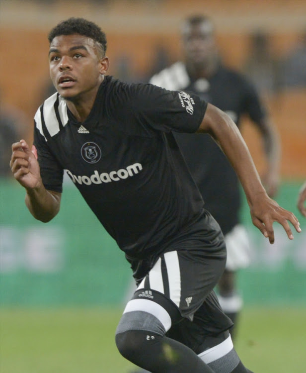 Lyle Foster of Orlando Pirates during the Absa Premiership match between Orlando Pirates and Cape Town City FC at FNB Stadium on September 19, 2017 in Johannesburg, South Africa.