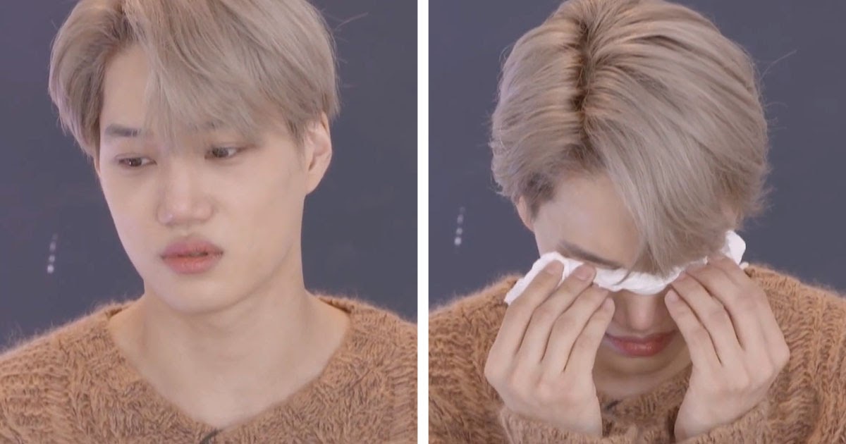 pannchoa on X: EXO Kai breaks into tears when announcing his