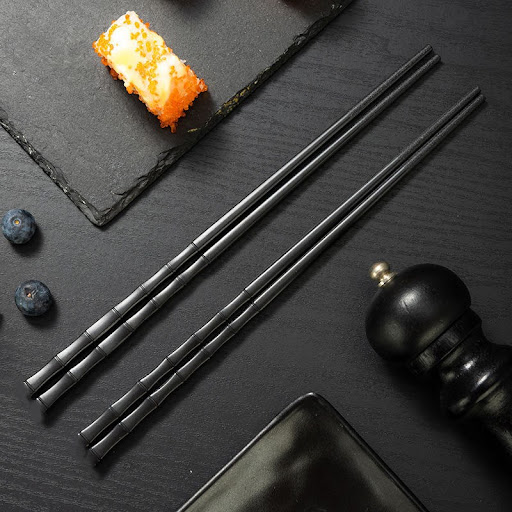 Title 5, Black High-end Alloy Chopsticks, Kam Fu, Non-mo...