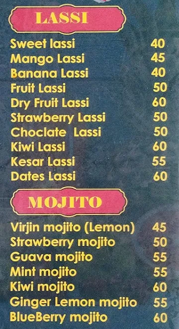 Vaa Bro menu 