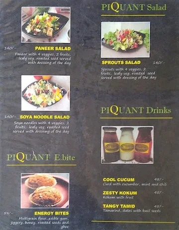 Piquant Bite menu 