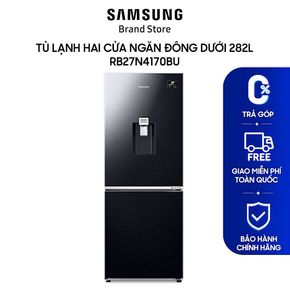 [Mã Elmall6 Giảm 6% Đơn 300K] Tủ Lạnh Hai Cửa Samsung Ngăn Đông Dưới 282L Rb27N4170Bu