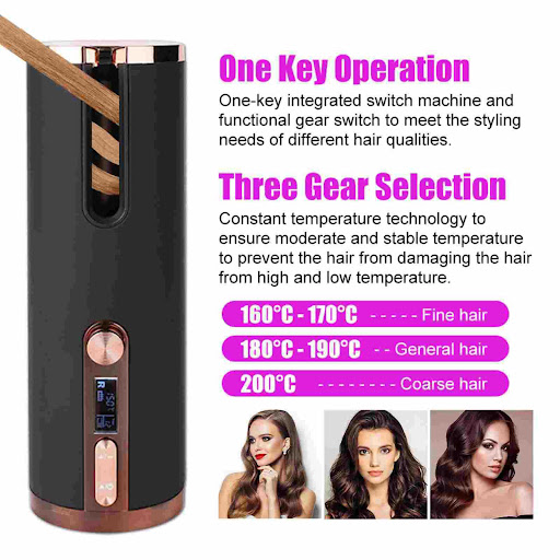 Title 8, Fer à boucler ondulé USB portable grande capaci...