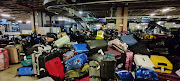  OR Tambo International Airport”s baggage chaotic sorting area, pictured on Saturday.