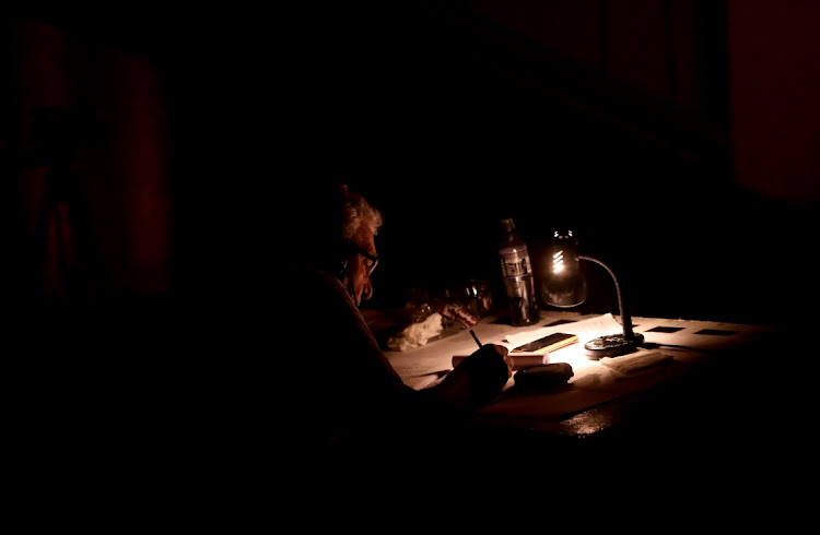 Mannie Manim the lighting director for Fences goes through that script as the play goes on on stage.