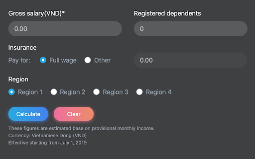 Vietnam Salary Calculator