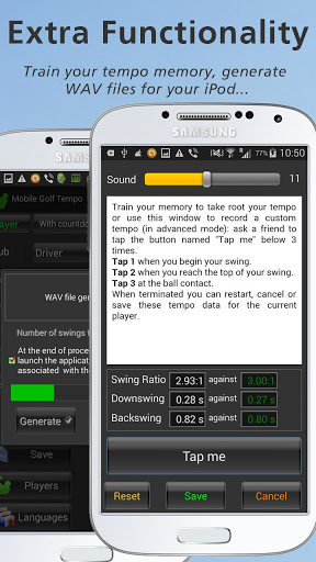 Screenshot Mobile Golf Tempo Training Aid