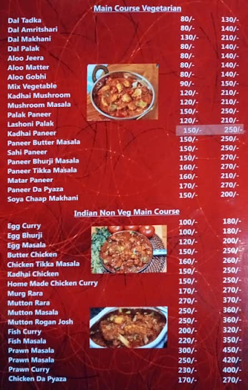 Olis Chinese And Indian Food Corner menu 