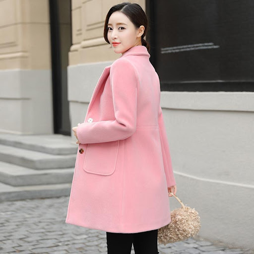 Title 4, Womens Woolen Coat Mid-length Korean Style Win...