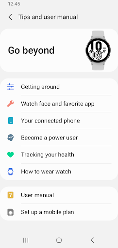 Screenshot Galaxy Wearable (Samsung Gear)