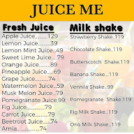 Juice Me menu 1