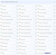 Village Traditional Foods menu 1