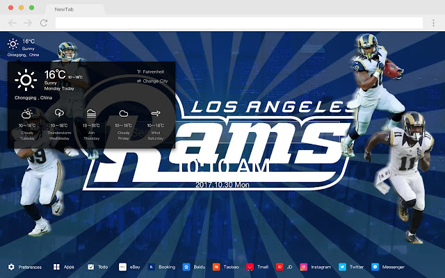 Los Angeles Rams New Tabs HD Rugby  Themes