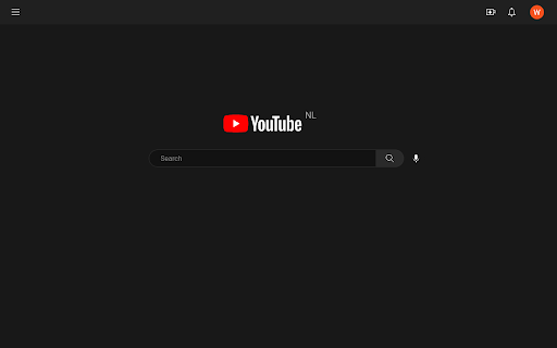 Minimal YouTube Homepage