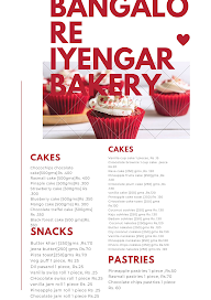 Bangalore iyengar bakery menu 2