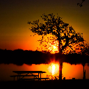 Serenity at Lakeside Sunset