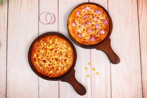 Cheese Corn Pizza [7 Inches] With Cheese Onion Pizza [7 Inches]