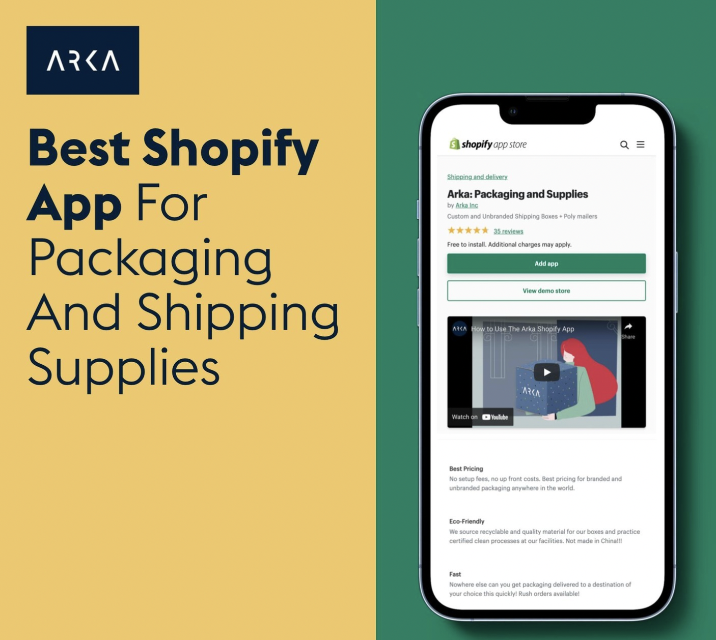 Arka app and Shopify