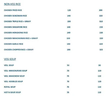 Cafe Food Land menu 