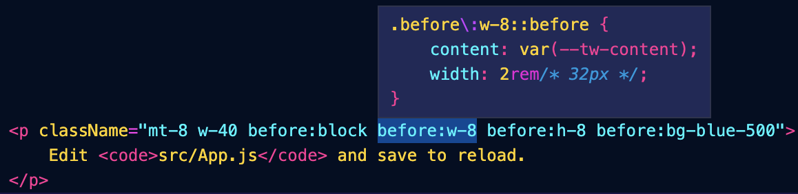 pseudo-element usage with jit mode