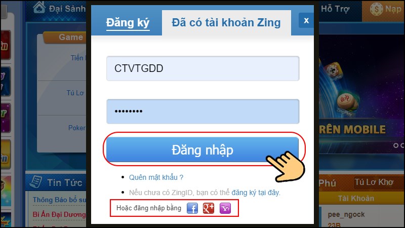 Game đánh bài tiến lên online zing - Cùng tìm hiểu một số bước đăng ký siêu nhanh tại zing.