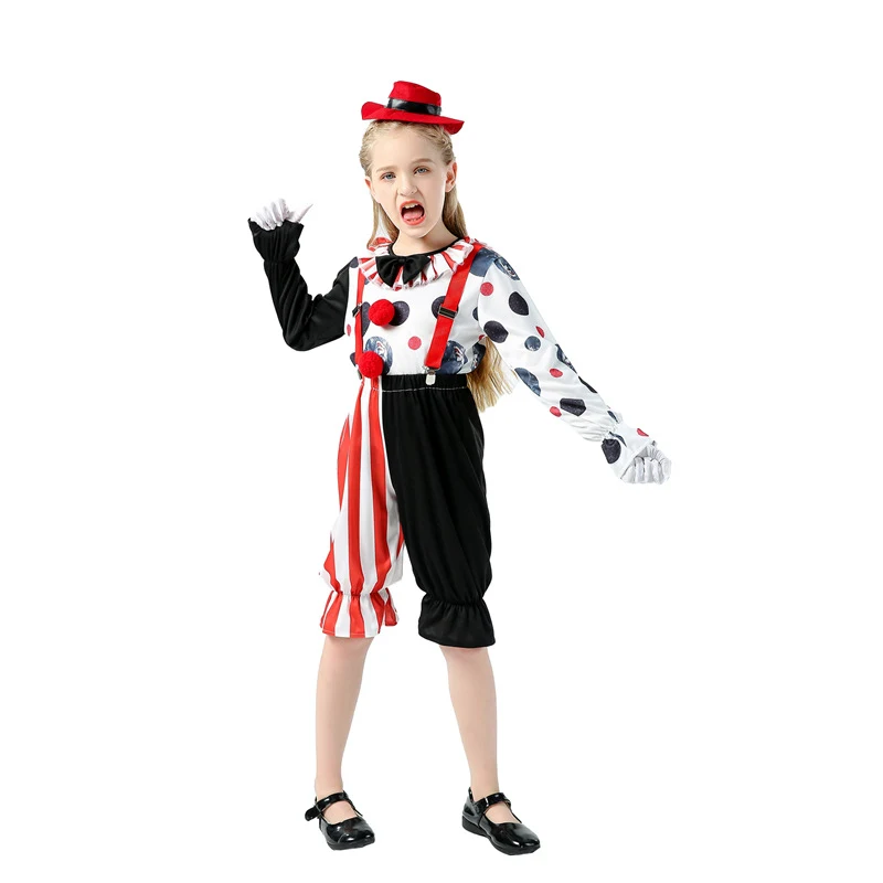 Kostium klauna na Halloween dla dzieci, mężczyzn i kobiet. Idealny do zabawy i przebieranek. Gwarancja świetnej zabawy dla każdego!