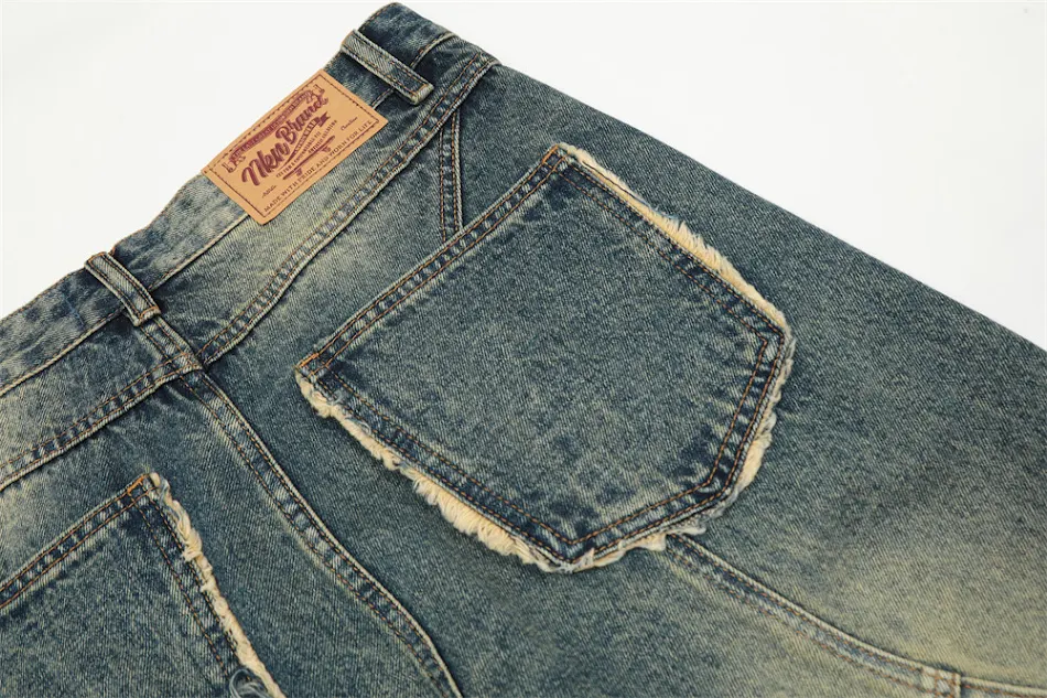 Fashion Personality Muške Ravne Pantalone sa Efektom Mopa — Moderne i udobne pantalone za muškarce, idealne za svakodnevno nošenje i moderan izgled