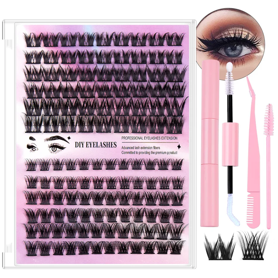 Consigue pestañas postizas con efecto de cola de pez, segmentadas, peludas y con un look de trigo, ¡fáciles de aplicar!