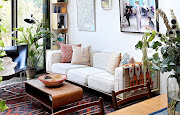 The living room is where the family who live in this eclectic home spend all their time. 