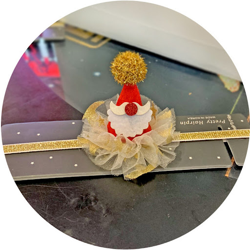 Title 2, Christmas hat baby head ornament Festive headwe...