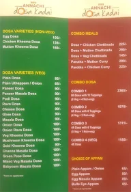 Annachi Dosai Kadai menu 6