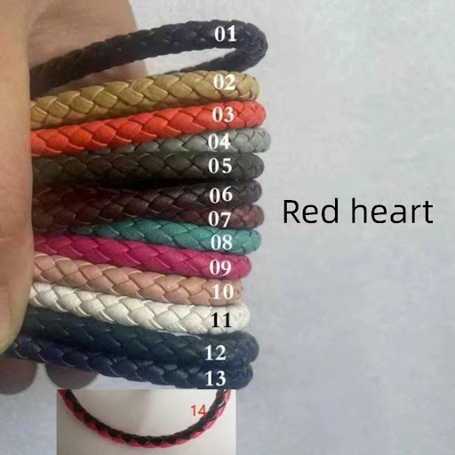 Title 2, Wanjia Peach Heart Leather Bracelet, a stylish ...