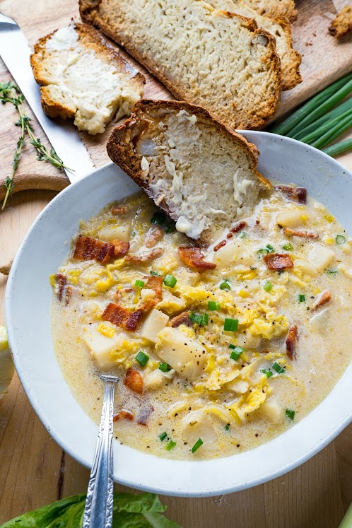 Colcannon Soup (aka Irish Potato and Cabbage Soup with Bacon)